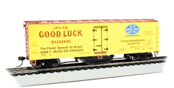 Bachmann 16336 HO Track Cleaning 40' Wood Reefer w/ Removable Dry Pad Jelke Good Luck Margarine 10812