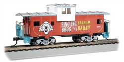 Bachmann 16614 HO 36' Wide-Vision Caboose Ringling Bros. and Barnum & Bailey