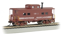 Bachmann 16823 HO Northeast-Style Steel Cupola Caboose Silver Series Western Maryland 1863