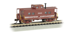 Bachmann 16859 N Northeast-Style Steel Cupola Caboose Series Western Maryland #1863 Speed Lettering