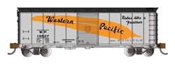 Bachmann 17062 N AAR 40' Steel Boxcar Silver Series Western Pacific Feather Logo