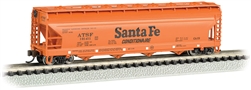 Bachmann N 17564 Canadian Cylindrical 4-Bay Grain Hopper Santa Fe 101414