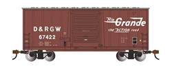 Bachmann 18204 HO 40' Steel Hi-Cube Sliding-Door Boxcar Denver & Rio Grande Western 67422 Flying Grande Logo
