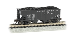 Bachmann 19555 N USRA 55-Ton 2-Bay Open Hopper w/Load Chesapeake & Ohio