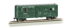 Bachmann 19702 HO 40' Animated Stock Car w/Horses Southern Railway #45659 Green