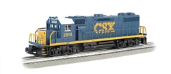 Bachmann 21223 O EMD GP38 Conventional 3-Rail w/Horn & Bell Williams CSX Transportation #2814 Dark Future