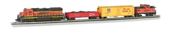 Bachmann 24132 N Roaring Rails Diesel Train Set Sound and DCC BNSF Railway GP40 3 Cars Ovaltrack Controller