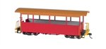 Bachmann 26002 On30 Wood Excursion Car Painted Unlettered Red Tan Roof