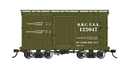 Bachmann 26556 O 18' Wood Boxcar with Murphy Roof 2-Pack Spectrum U.S. Quartermaster