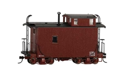 Bachmann 26566 On30 18' Wood Offset-Cupola Caboose Data Only Oxide Red
