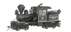 Bachmann 28805 On30 14-Ton 2-Truck Stearns-Heisler DCC Spectrum Greenbrier & Big Run #5 Black 160-28805