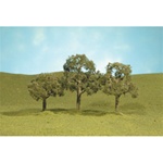 Bachmann 32007 HO Walnut Trees SceneScapes 2-1/2 to 3-1/2" Pkg 3