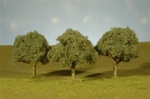 Bachmann 32013 HO Oak Trees SceneScapes 3 3-1/2" Pkg 3