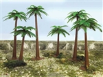 Bachmann 32015 HO Palm Trees SceneScapes 4 6" Tall pkg(6)