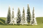 Bachmann 32102 N SceneScapes Layout-Ready Trees Pine Trees w/Snow 3-4" Pkg 9