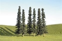 Bachmann 32155 SceneScapes Layout-Ready Trees Coniferous 3 to 4" Tall Pkg 36