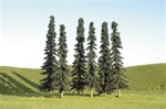 Bachmann 32156 SceneScapes Layout-Ready Trees Coniferous 5 to 6" Tall Pkg 24