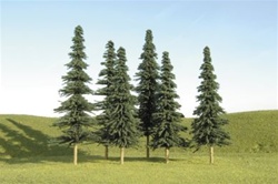 Bachmann 32157 Spruce Trees SceneScapes 3 to 4" Tall Pkg 36