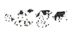 Bachmann 33153 O Cows Black & White Pkg 6