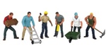 Bachmann 33155 O Construction Workers SceneScapes Pkg 6