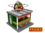 Bachmann 39121 O Pizza Stand w/Rotating Sign