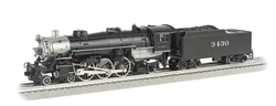 Bachmann 40803 O 4-6-2 Pacific Conventional 3-Rail w/True Blast Plus Whistle & Bell Santa Fe #3430