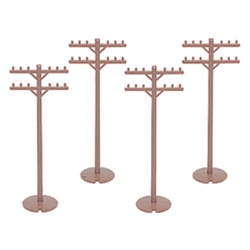 Bachmann 42102 HO Telephone Poles Pkg 12