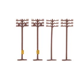 Bachmann 42506 N Telephone Poles Pkg 12