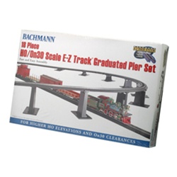 Bachmann 44595 HO Graduated Pier Set E-Z Track 18 Pieces