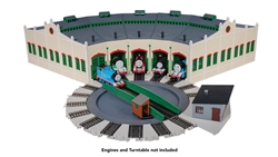 Bachmann 45230 HO Tidmouth Sheds Roundhouse Thomas & Friends 5 Stalls 5 E-Z Track Straights Bumpers Turntable Sides and Cabin
