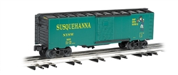 Bachmann 47079 O 40' Steel Boxcar 3-Rail Williams New York Susquehanna & Western Green Suzy Q Logo