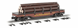 Bachmann 47929 O Operating Log Dump Car 3-Rail Williams Little River Logging Company