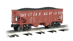 Bachmann 48203 O USRA 55-Ton 2-Bay Hopper w/Load 3-Rail Williams Western Maryland #10904 Speed Lettering