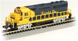 Bachmann 63563 N EMD GP40 w/ Dynamic Brakes Standard DC Santa Fe #3808 Warbonnet