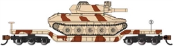 Bachmann 71387 N 52' Deressed-Center Flatcar with Sheridan Tank US Army Tan Camo