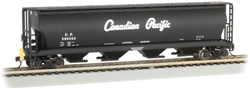 Bachmann 73804 HO Canadian Cylindrical 4-Bay Grain Hopper w/ Flashing Rear End Device FRED Canadian Pacific 386502 Script Logo