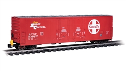 Bachmann 93551 G Evans 53' Double-Door Boxcar with End-of-Train Device Santa Fe 504007 Large Logo