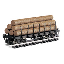 Bachmann 98470 G Log Car Flat w/Logs Painted Unlettered