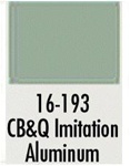 Badger 16193 Modelflex Paint 1oz Chicago Burlington & Quincy Imitation Aluminum