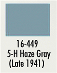 Badger 16449 Modelflex Paint Marine Colors 1oz 5-H Haze Gray Late 1941