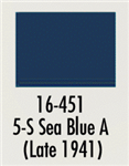 Badger 16451 Modelflex Paint Marine Colors 1oz 5-S Sea A Blue Late 1941