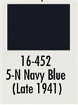 Badger 16452 Modelflex Paint Marine Colors 1oz 5-N Navy Blue Late 1941