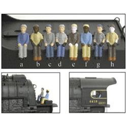 Broadway Limited 1004 HO Engineer & Fireman Figure Sets Style A & B Pkg 2