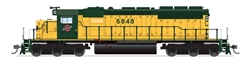 Broadway Limited 6780 HO EMD SD40-2 Low Nose Sound and DCC Paragon4 Chicago & North Western 6848