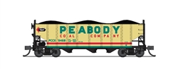 Broadway Limited 7162 N 3-Bay Hopper Peabody Coal (2-pack A)