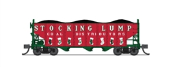 Broadway Limited 7165 N 3Bay Hopper Red Christmas Paint Scheme (2-pack)