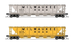 Broadway Limited 7262 N H32 Covered Hopper Milwaukee MILW (2-pack)