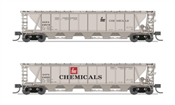 Broadway Limited 7265 N H32 Covered Hopper FMC Chemicals (2-pack)