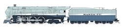 Broadway Limited 7352 HO Class 4-6-4 Hudson Sound and DCC Brass Hybrid Paragon4 Santa Fe #3460 Blue Goose Early 1939