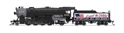 Broadway Limited 7842 N USRA 2-8-2 Heavy Mikado Sound and DCC Paragon4 No Roadname #2945 Speed to Victory- Buy War Bonds